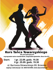 Plakat Kurs Tańca 22.09.2026 r.